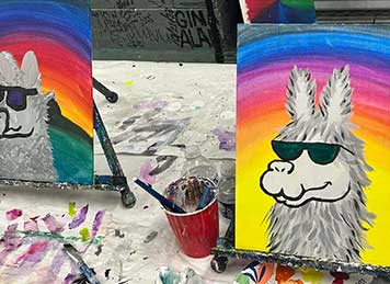 Puff Paint Glow in Dark Paintings