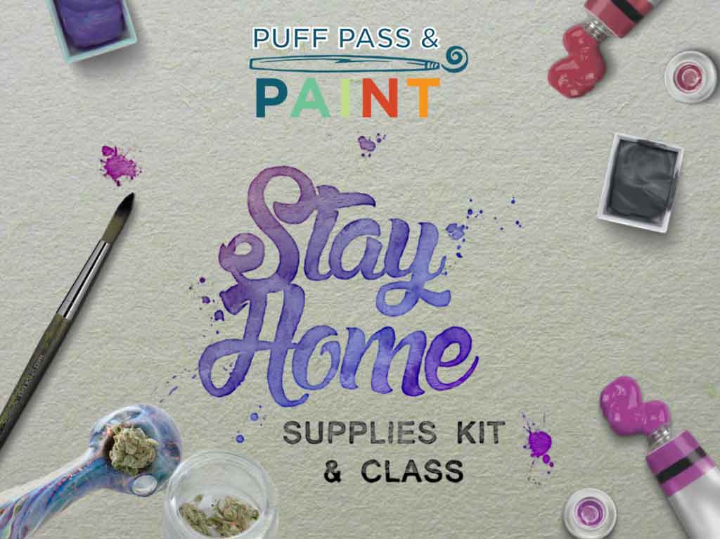 Puff Pass and Paint at home kits! Join us from the comfort of your home. 